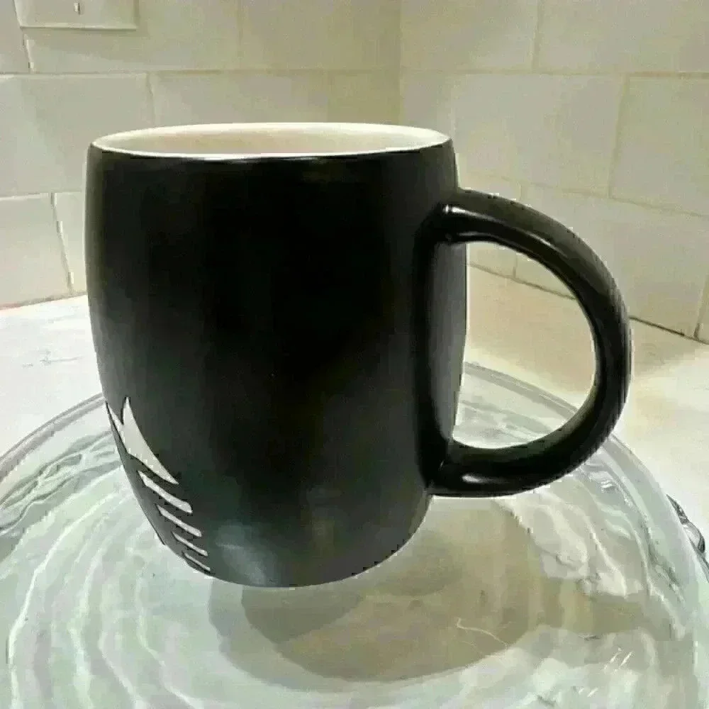 Starbucks Coffee Mug Mermaid Logo Black Ceramic